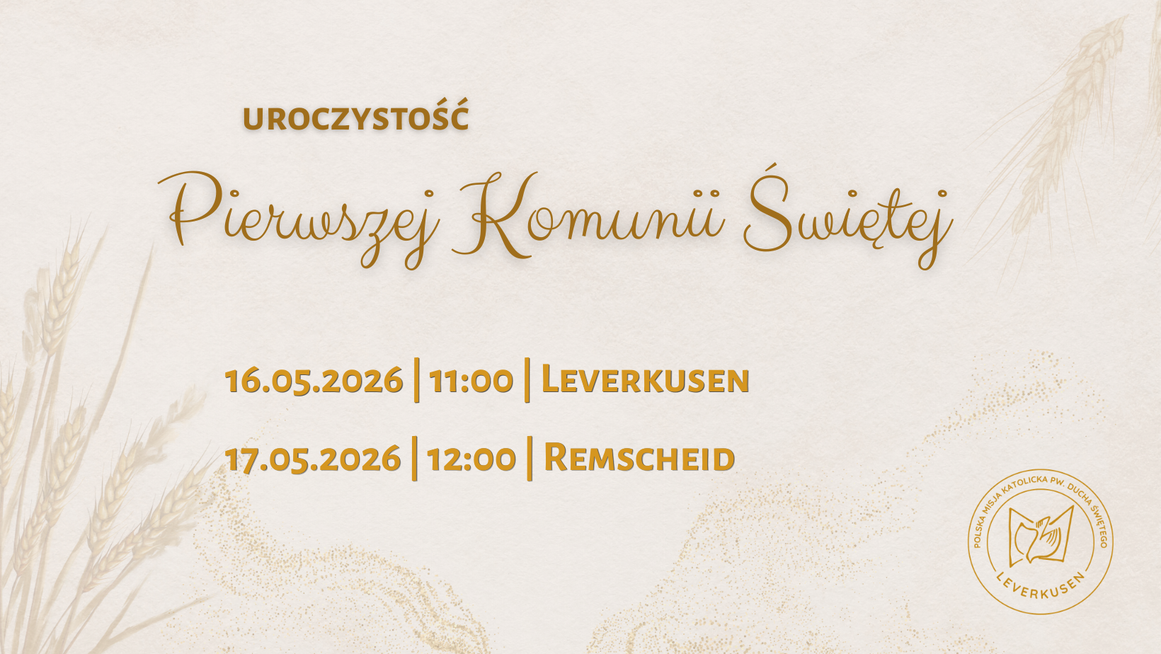 10.05.2026 - 6 niedziela wielkanocna