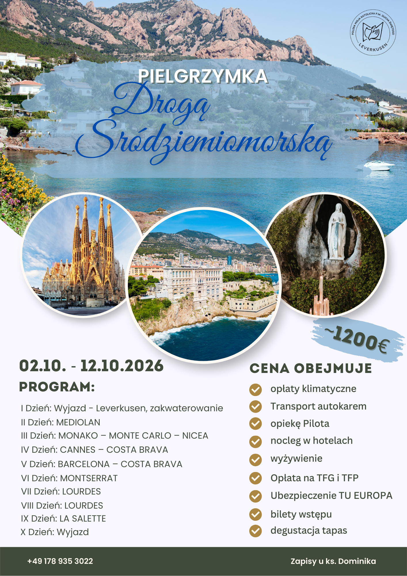 Pielgrzymka parafialna do Hiszpanii i Francji